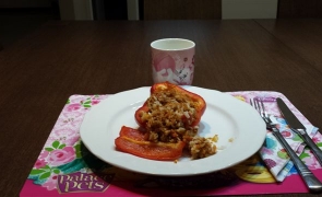Pieczona papryka z ryżem i warzywami-Agata Tykwinska